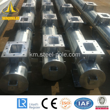 ប៉ូល Tubular ដែកអគ្គិសនី galvanized ប្ដូរតាមបំណង